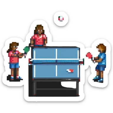 table tennis match sticker