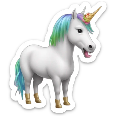 unicorn-eating-som-tam sticker