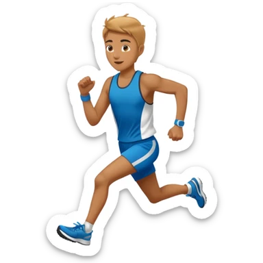 a person running a marathon  sticker