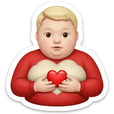 fat boy heart sticker