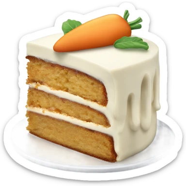 Carrot cake with peach and cream sticker