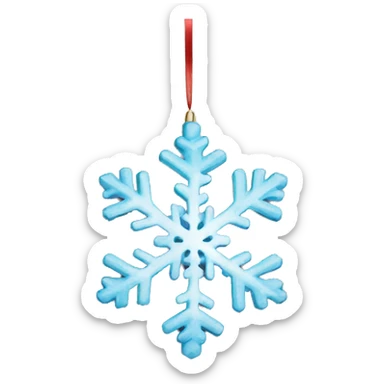 Snowflake Christmas bauble sticker