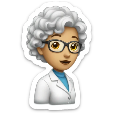 scientist women sticker