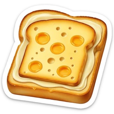 Closed cheese toast without a face sticker