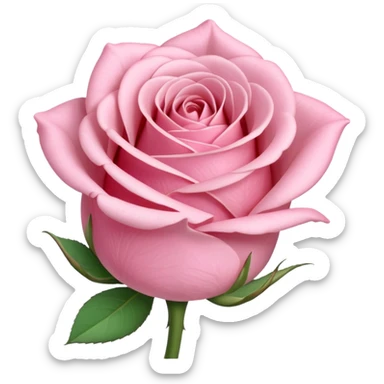 a pastel pink rose bud sticker
