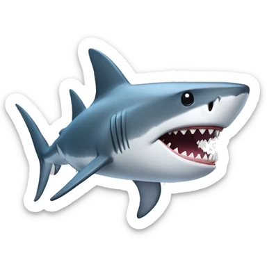 Shark with a top hat sticker