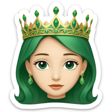 Create me a detailed green Tiara that says Co Owner Lia underneath it sticker