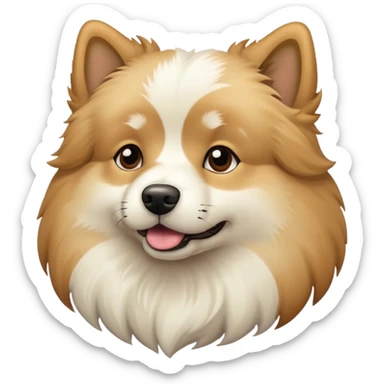 White-bellied dog sticker