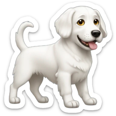 two white dogs sticker