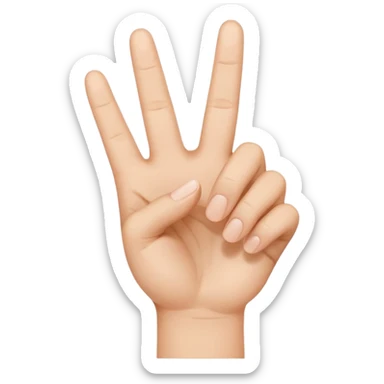 Hand doing an L sign sticker