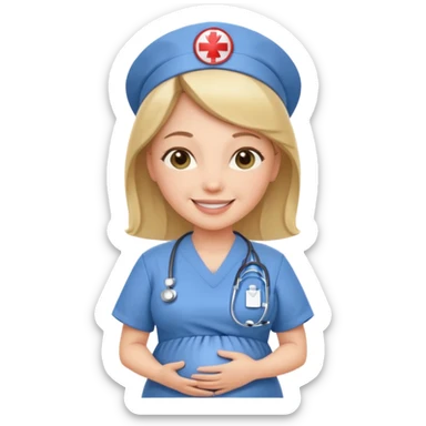 pregnant nurse sticker