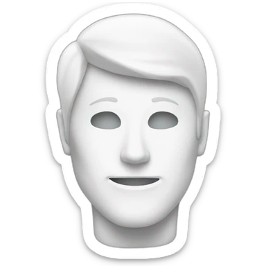 A white inifinity logo Masked guy sticker