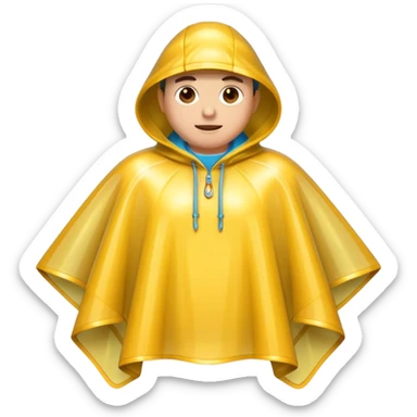 rain poncho transparent sticker