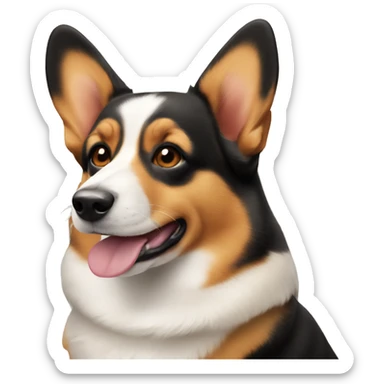 Black and tan corgi dog sticker