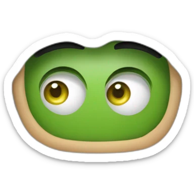 Hombre calvo ojos verdes decepción sticker