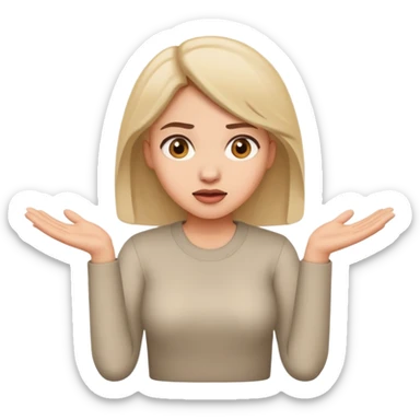 woman shrugging sticker