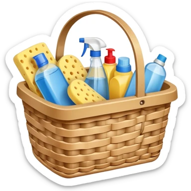 cleaning basket sticker