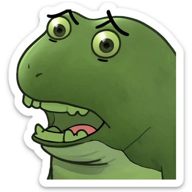 drooling tired face sticker