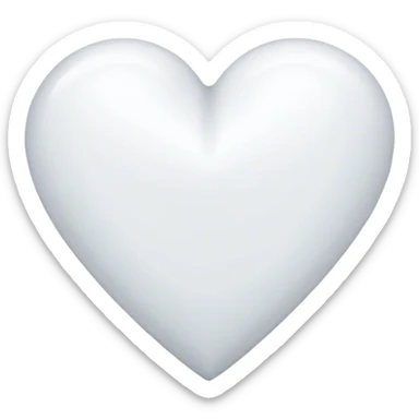 Белое сердечко sticker