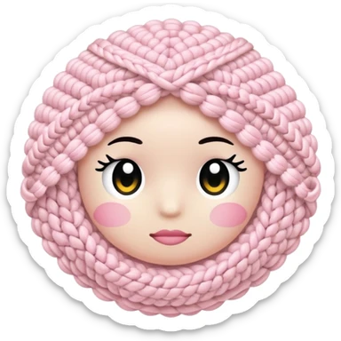 Light pink crotchet sticker