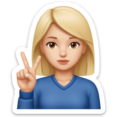 A girl who doing the middle finger  sticker