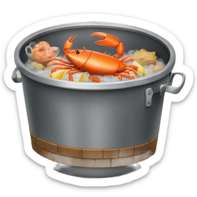Seafood boil tub sticker