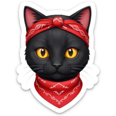 blood gang member cat sticker