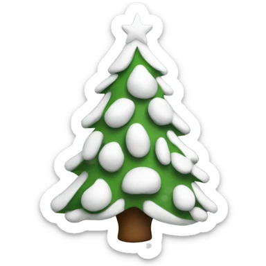 White Christmas tree sticker