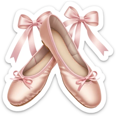 Pale pink ballet shoes sticker