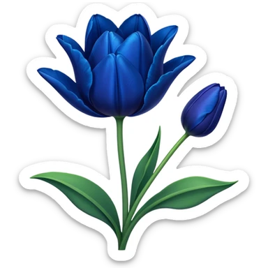 Dark blue tulip sticker