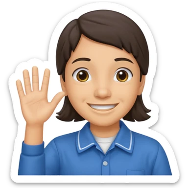 kiko del chavo del 8 saludando con camisa completa sticker