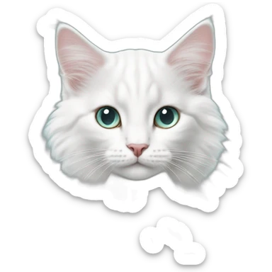 Cute Turkish angora luxury look with meme about TIFFANY&CO-MMUNITY sticker