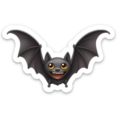 Bat flying sticker