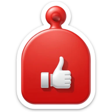 Red YouTube subscribe button with bell icon sticker