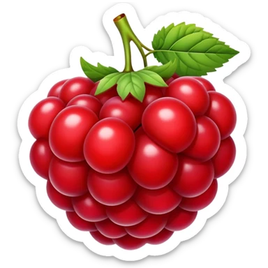 bright red blackberry fruit sticker