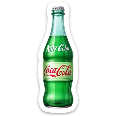 Nuka Cola glass soda bottle sticker