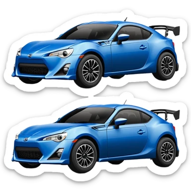 Extremely Distressed dented rusty old Extended wheelbase 2013 scion fr-s dark black and blue 4wd monster Baja desert silver wheeled stadium racer  sticker