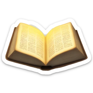 Open Bible glowing  sticker