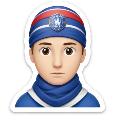 Glasgow Eangers football head and scarf head sticker