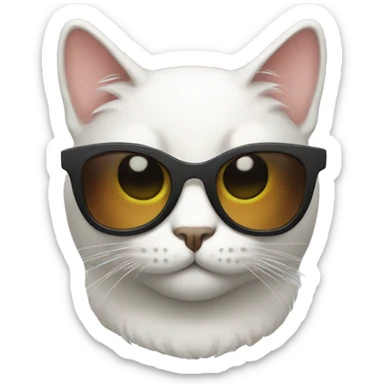 Cat with sunglasses sticker