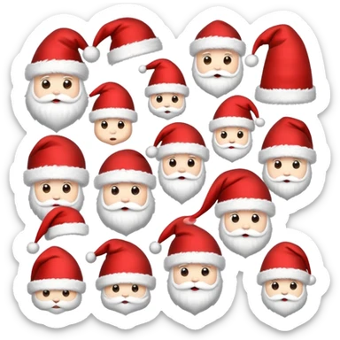 Santa hats sticker