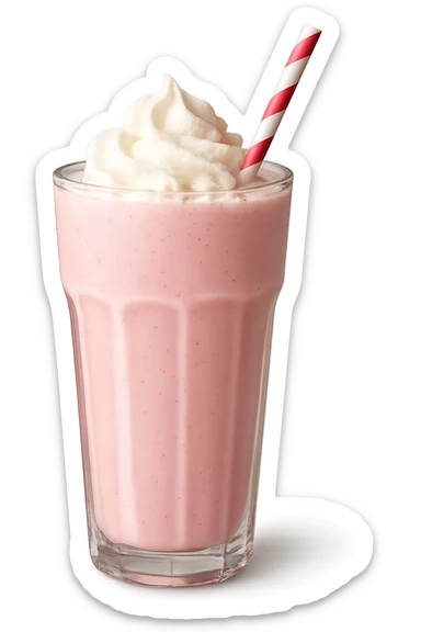 pink milkshake sticker