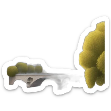 Paris landscape with pont neuf bridge and eiffel tower sticker