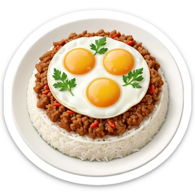 Thai style chilli minced pork rice sticker