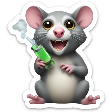 Possum with a bong sticker