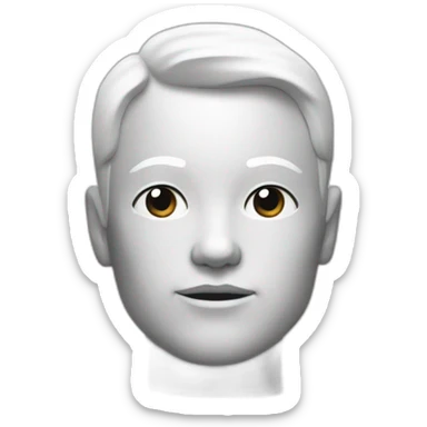 Body of a human whit an cale as a head sticker