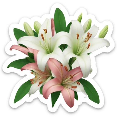 Lillies Flower bouquet  sticker