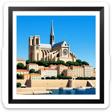 Notre dame Marseille sticker