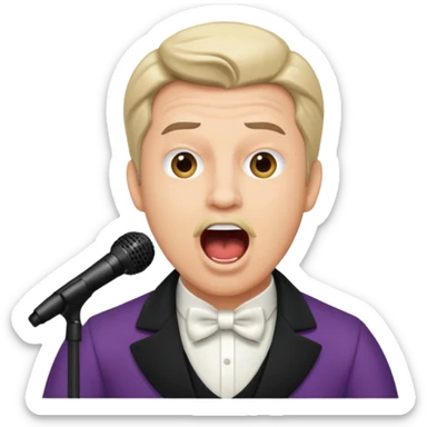 male opera singer singing sticker