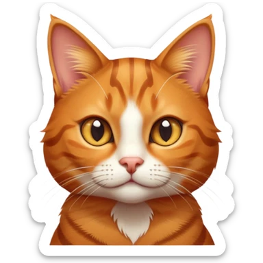 cinematic-cute-ginger-tabby-cat-portrait-emoji,-head-tilted-playfully-and-inquisitively,-sleek-orange-brown-fur-with-bold-tabby-stripes-and-a-distinctive-m-shaped-marking-on-the-forehead,-sparkling-amber-eyes,-simplified-yet-irresistible sticker